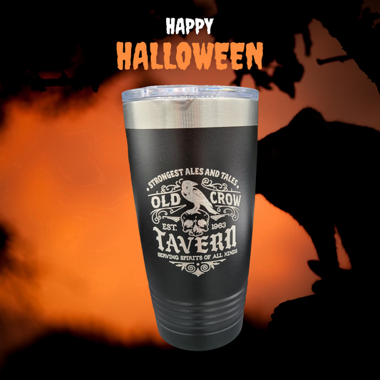 "Old Crow Tavern" Halloween Tumbler