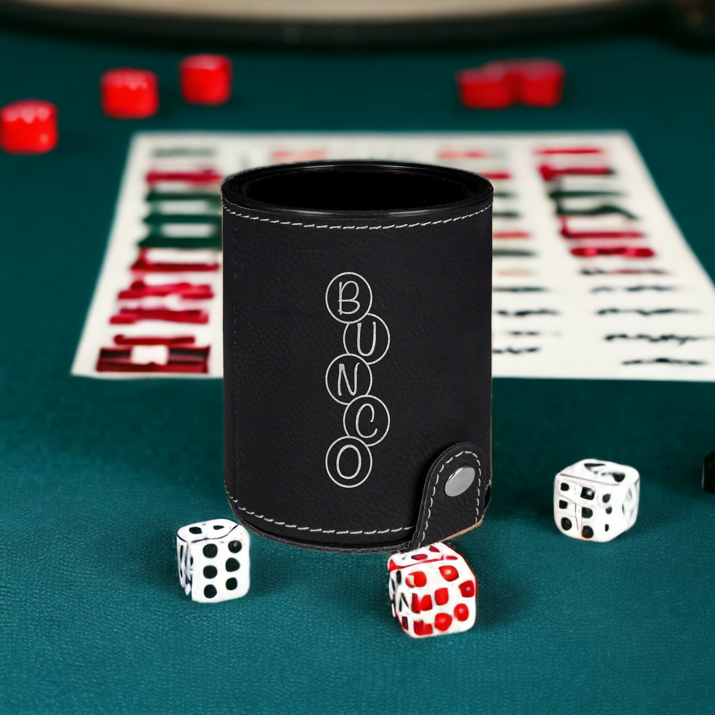 Custom Engraved Leatherette Dice Cup