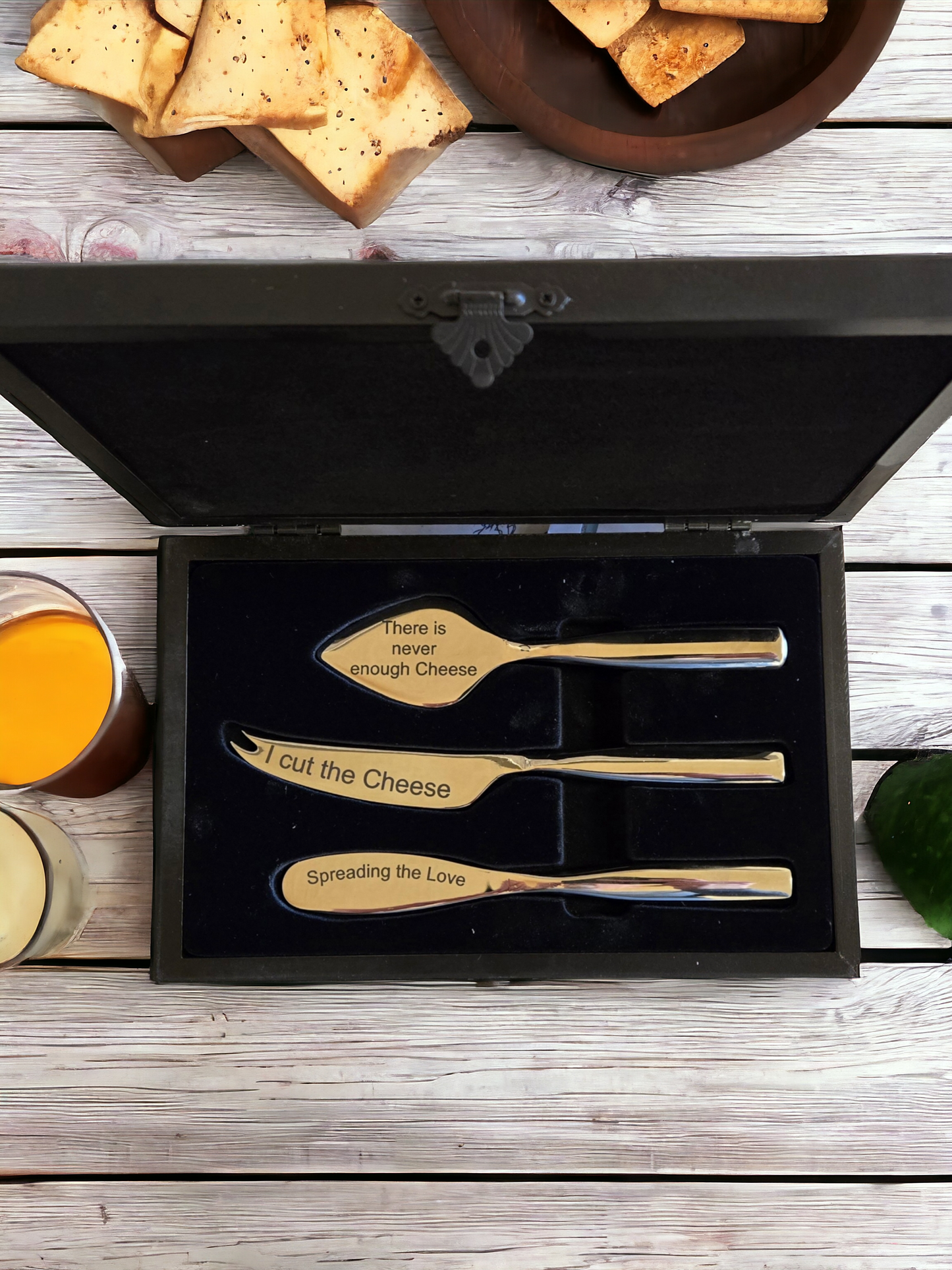 Custom Engraved Cheese Knife Set (Moments Brand)