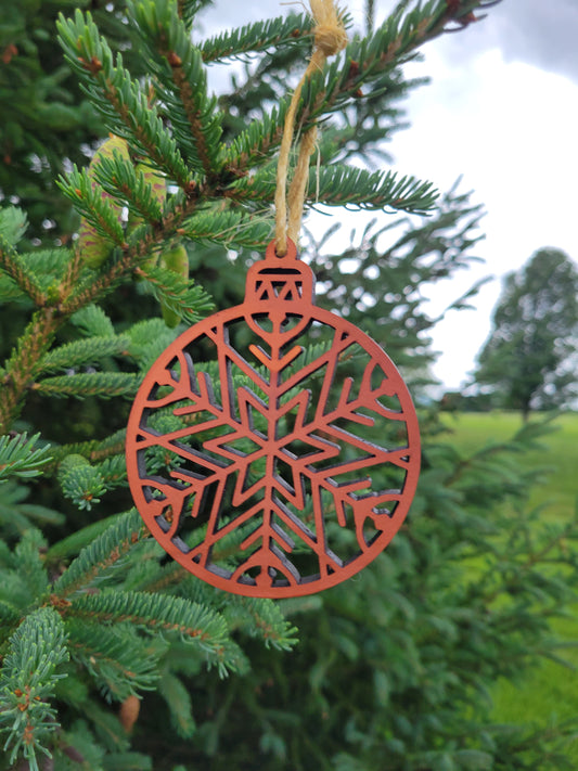 Moo-velous Snowflake Themed Christmas Ornaments