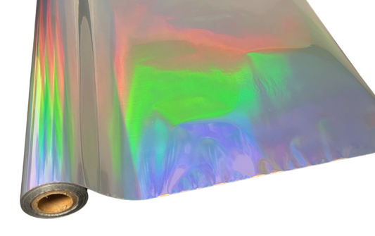 Silver Hologram Rainbow Foil